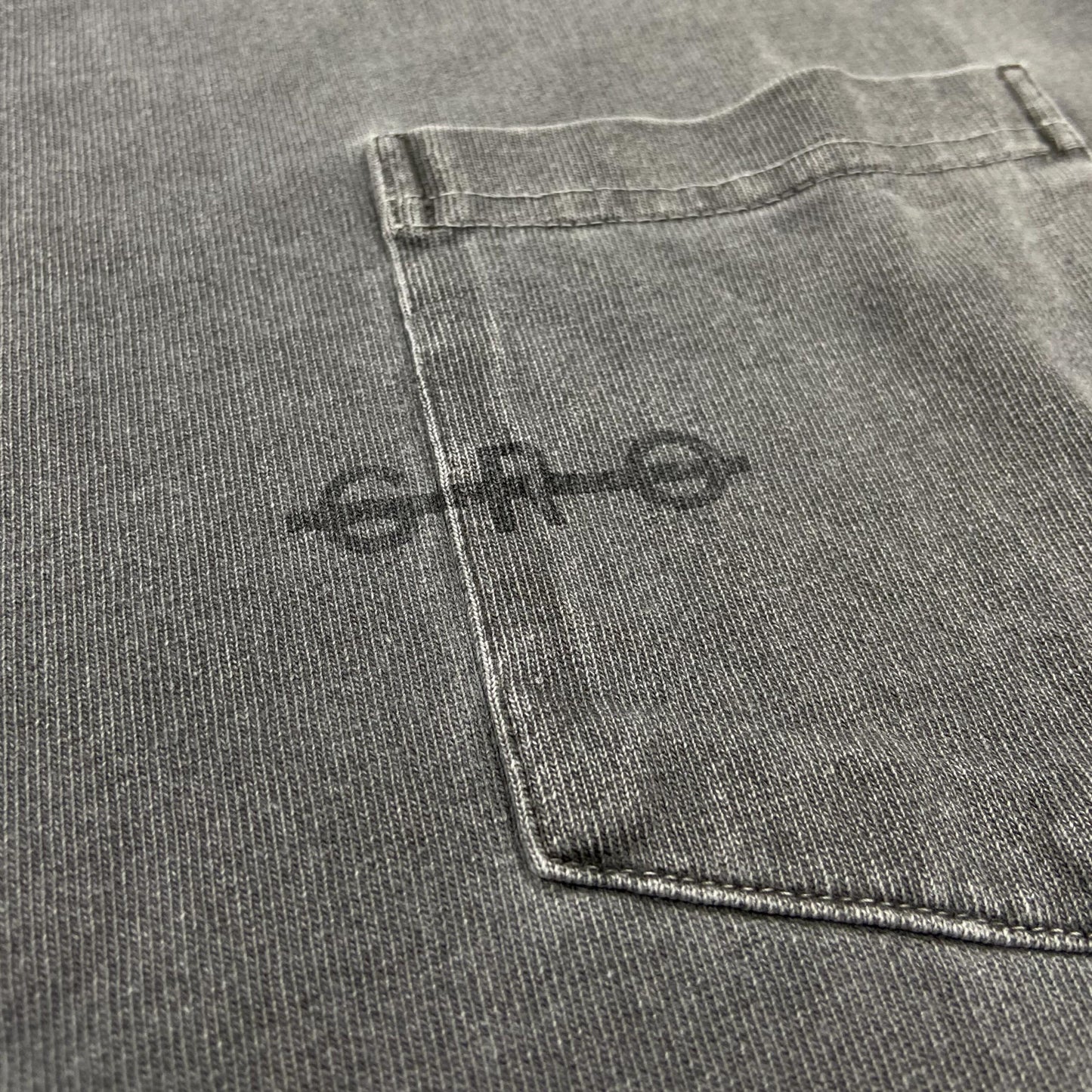Grocery “Pigment Dyed” Invoice Pocket Tee Black (Display Item)