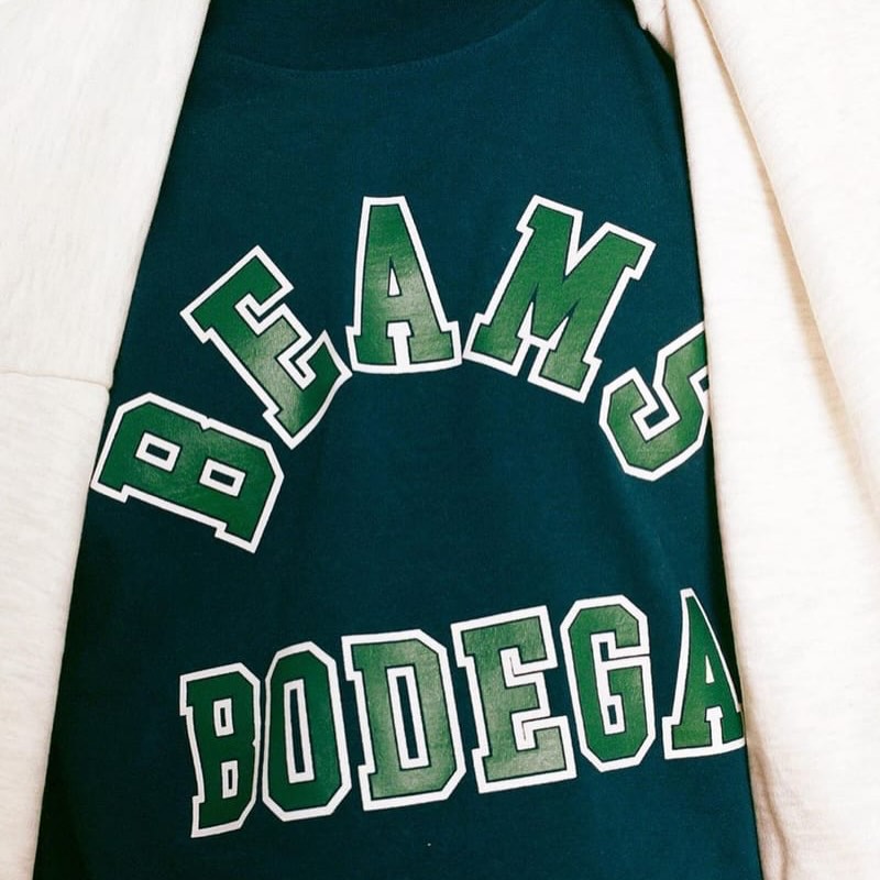 BEAMS x BODEGA “Easy Ivy” Logo Tee (Made in USA) Navy (Display Item)