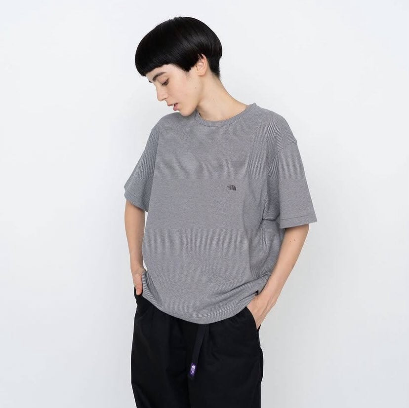The North Face Purple Label by Nanamica Moss Stitch Field H/S Tee Coolmax 編織刺繡 (Made in Japan) Grey (Display Item)