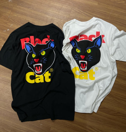Supreme Black Cat Tee Black White