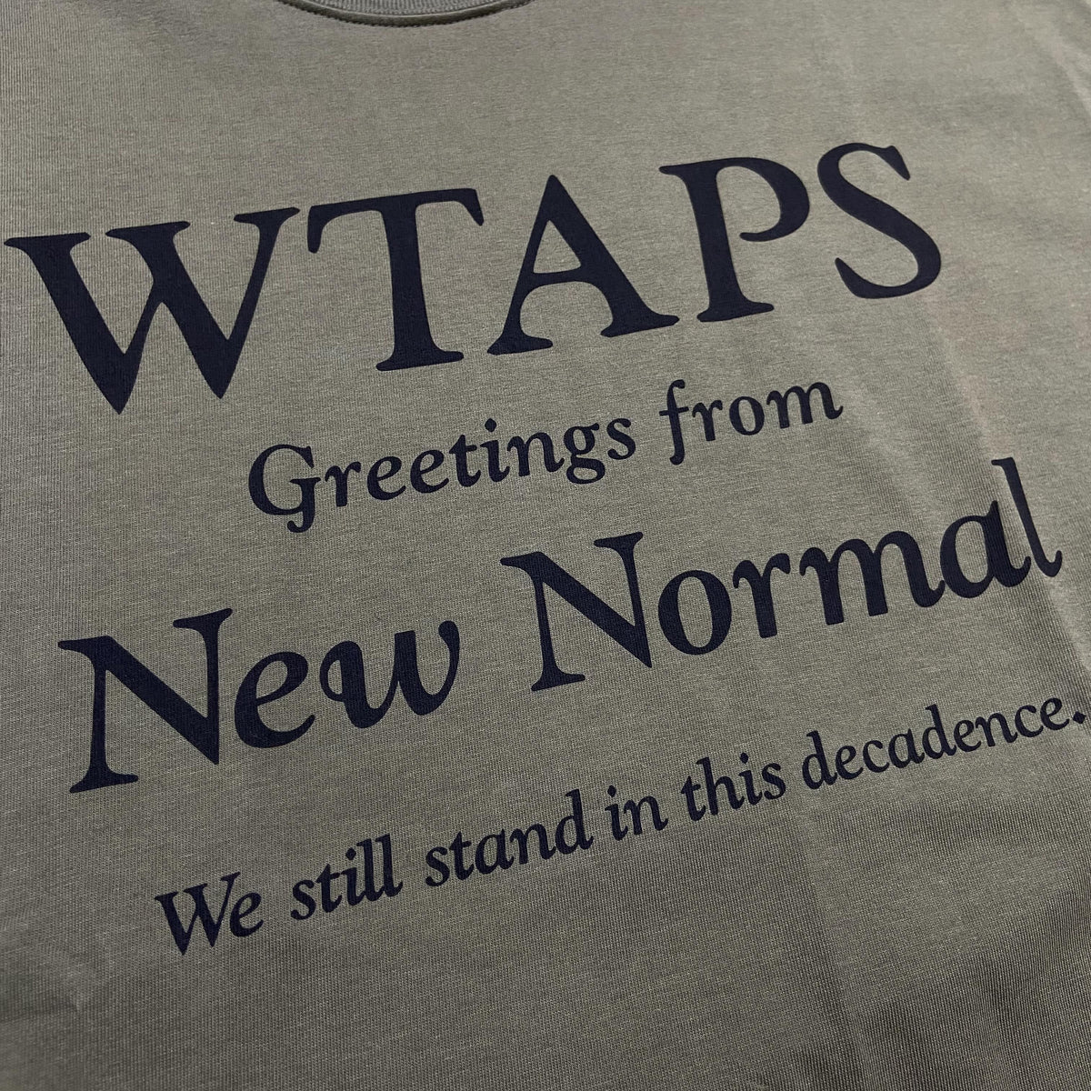 Wtaps New Normal SS Tee (Made in Japan) Olive 201PCDT-ST17S