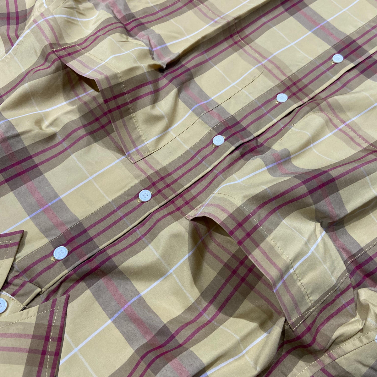 Max Focus 格仔 Shirt SS Brown