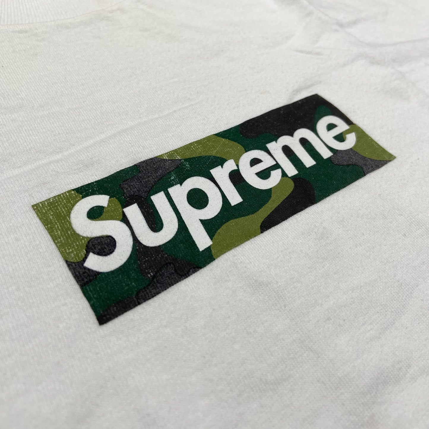 Supreme Camo Box Tee (Made in USA) White (Used)