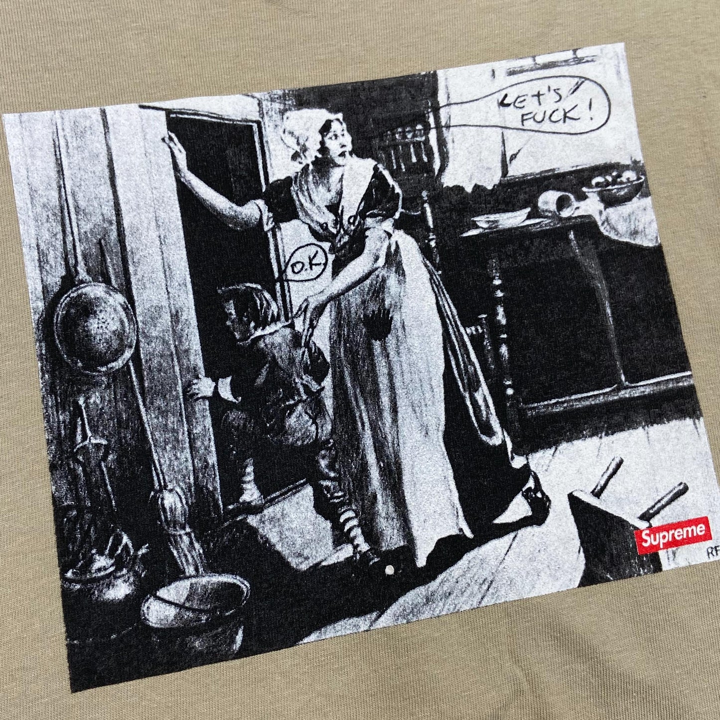 Supreme x Mike Kelley Hiding From Indians Tee (Made in USA) Clay (Used)