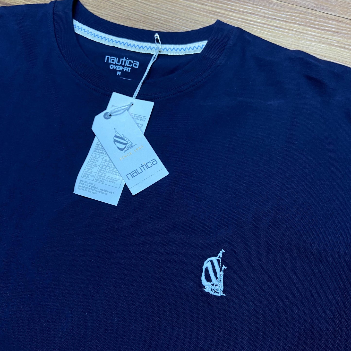 Nautica The White Label Multi Flags Tee Navy