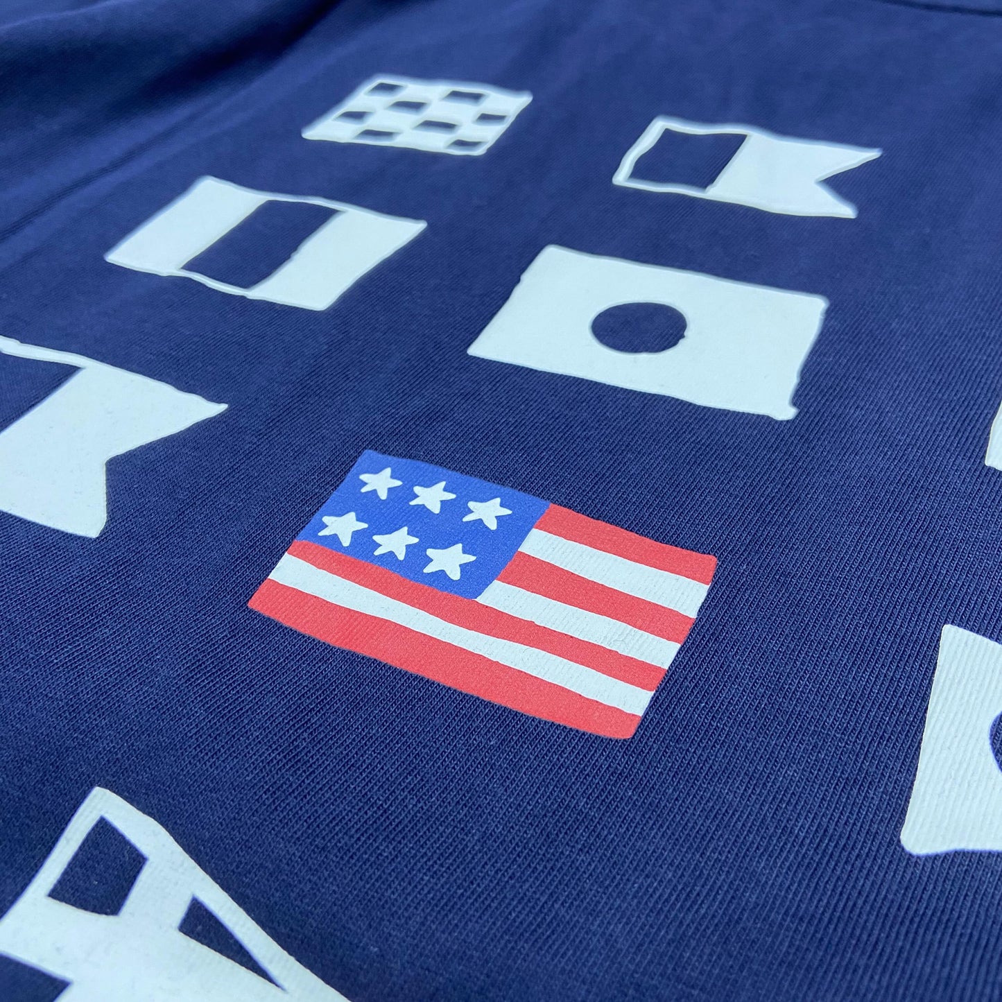 Nautica The White Label Multi Flags Tee Navy