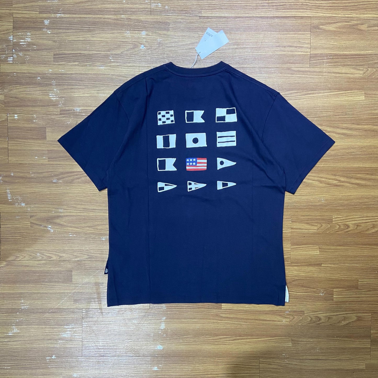 Nautica The White Label Multi Flags Tee Navy