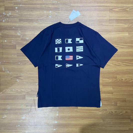 Nautica The White Label Multi Flags Tee Navy