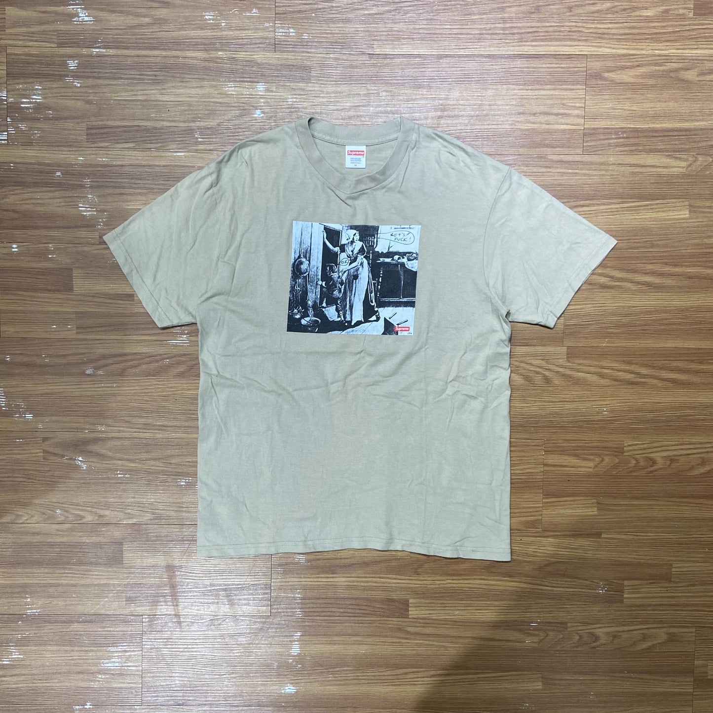 Supreme x Mike Kelley Hiding From Indians Tee (Made in USA) Clay (Used)