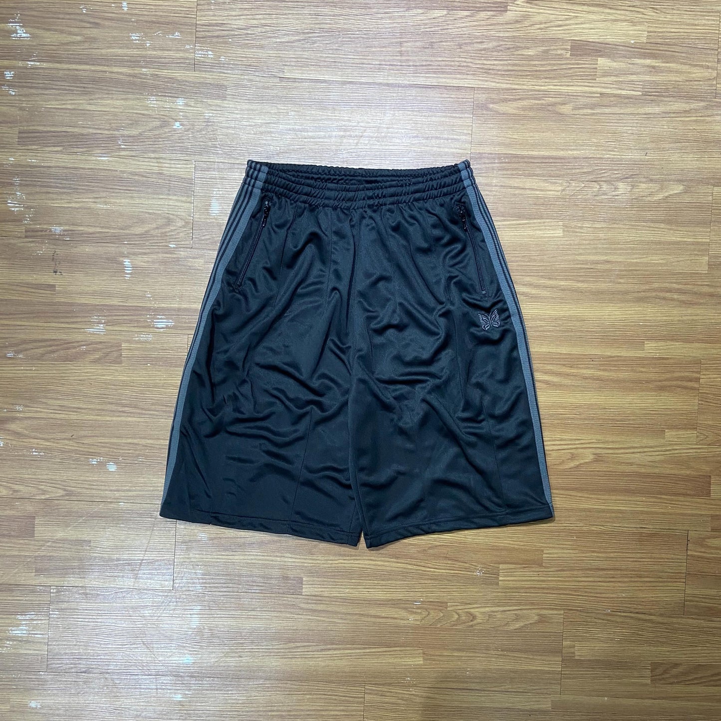 NEEDLES 別注 H.D. TRACK SHORTS / POLY SMOOTH Black (Display Item)