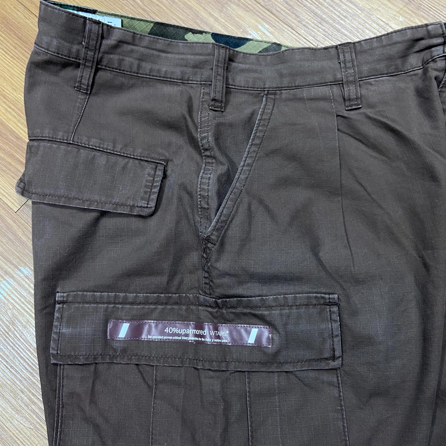 WTAPS MILS9601 JUNGLE SHORTS / COTTON. RIPSTOP IDENTITY (Made in Japan) Brown (Display Item)