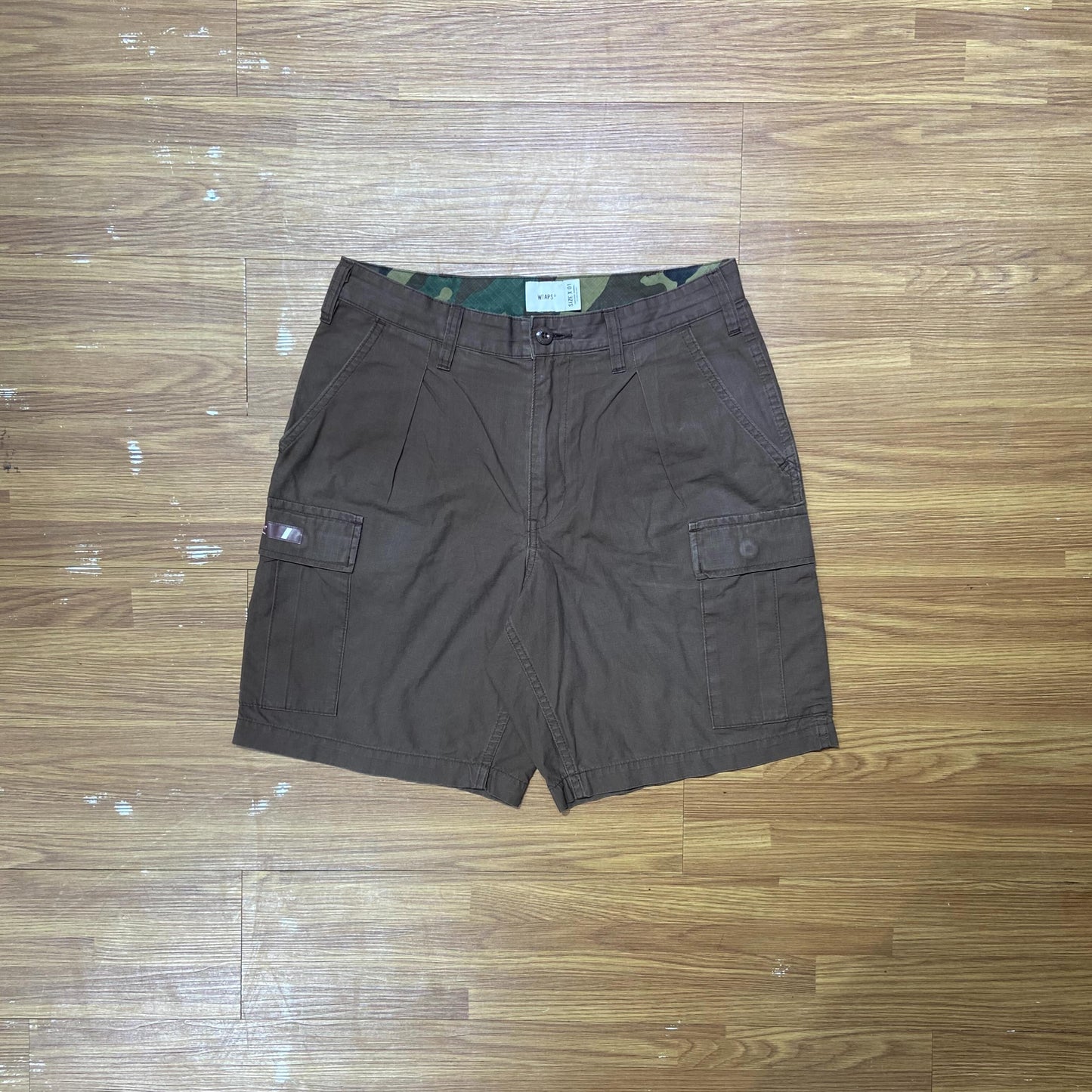 WTAPS MILS9601 JUNGLE SHORTS / COTTON. RIPSTOP IDENTITY (Made in Japan) Brown (Display Item)
