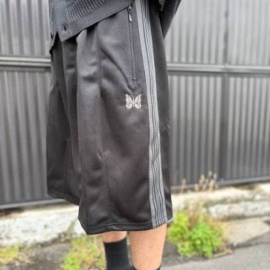 NEEDLES 別注 H.D. TRACK SHORTS / POLY SMOOTH Black (Display Item)