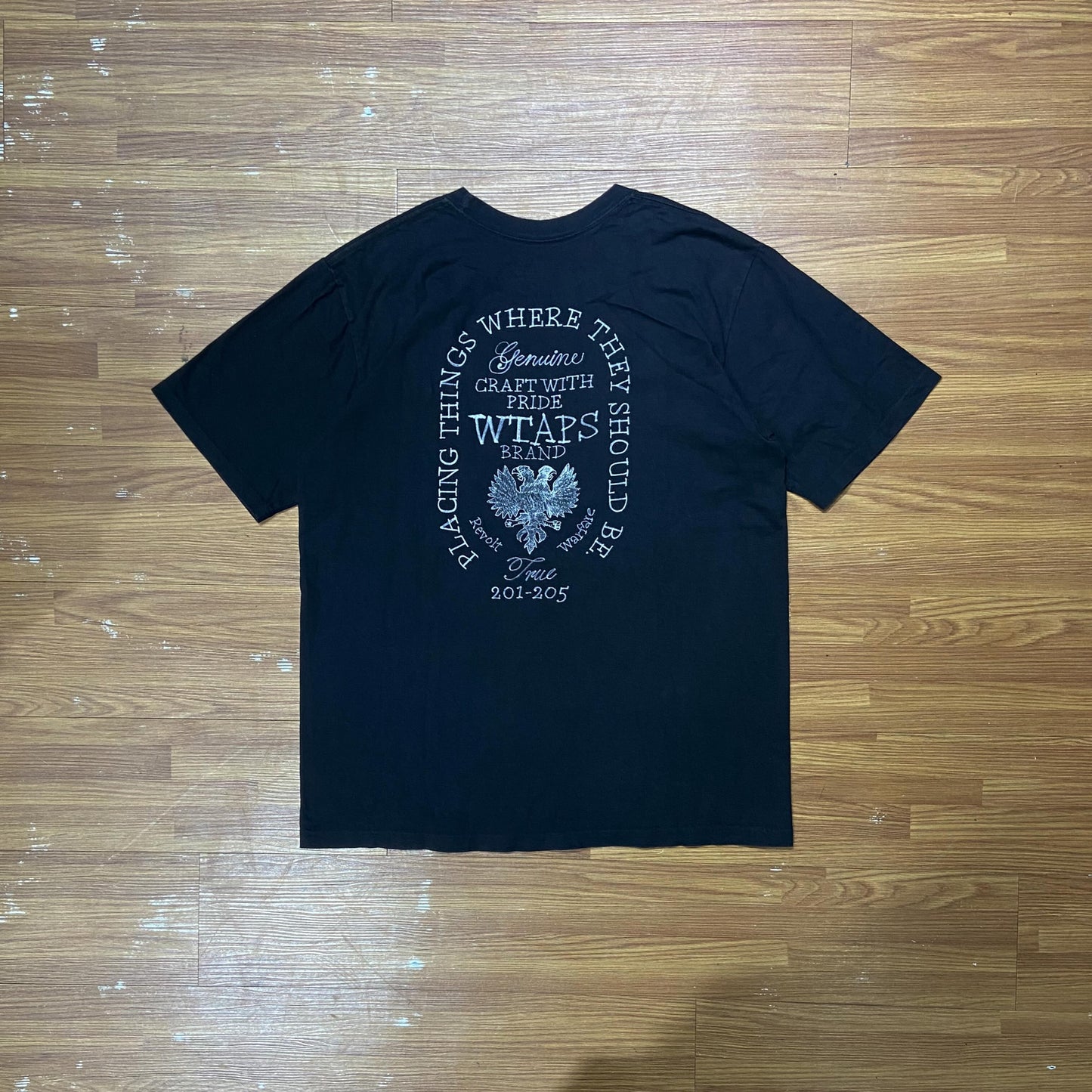 WTAPS HERALDRY TEE SS / COTTON. TEE (Made in Japan) Black (Used)