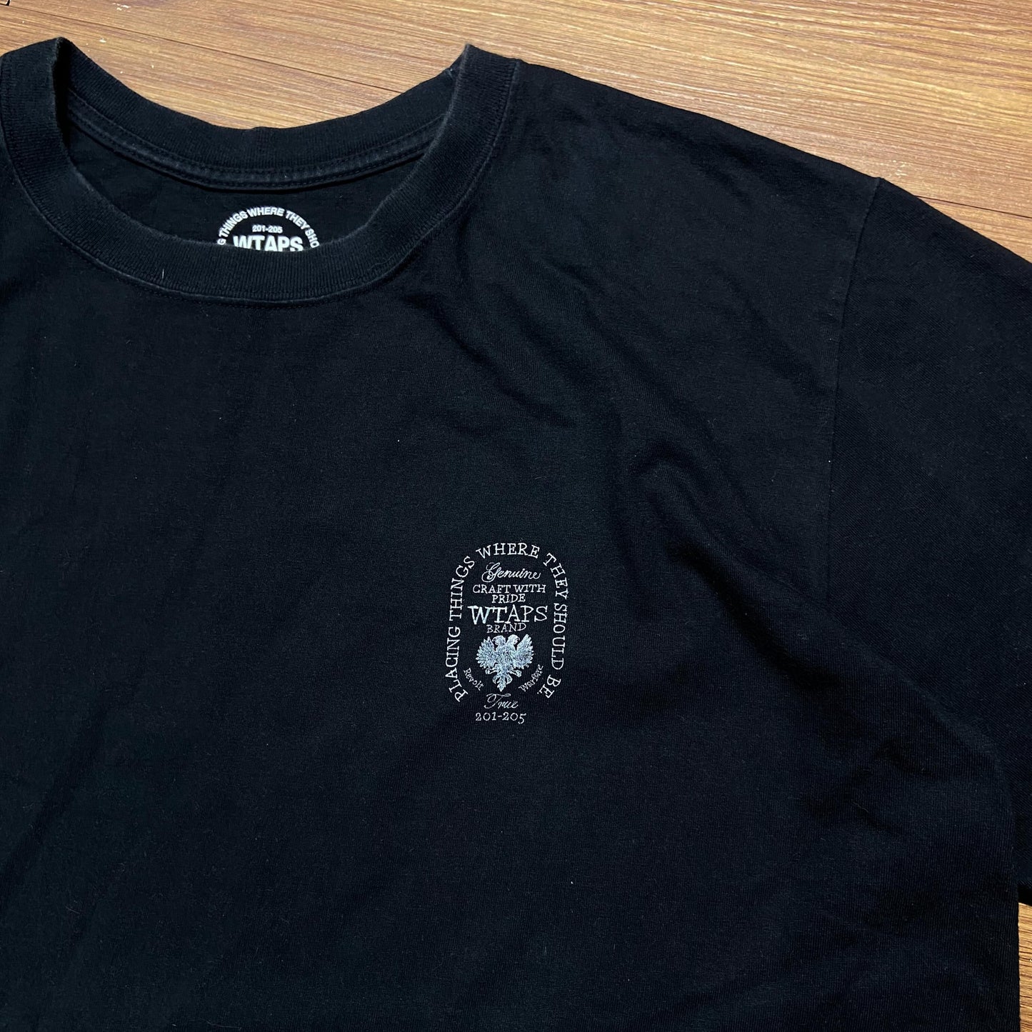 WTAPS HERALDRY TEE SS / COTTON. TEE (Made in Japan) Black (Used)