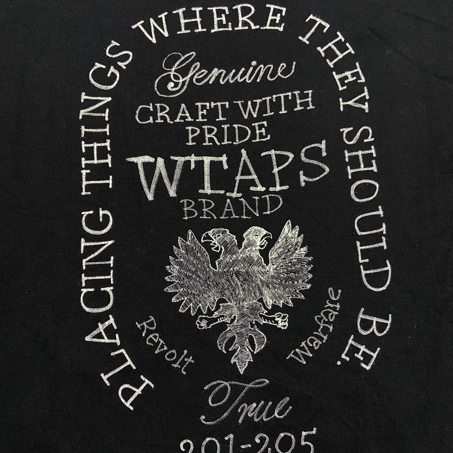 WTAPS HERALDRY TEE SS / COTTON. TEE (Made in Japan) Black (Used)