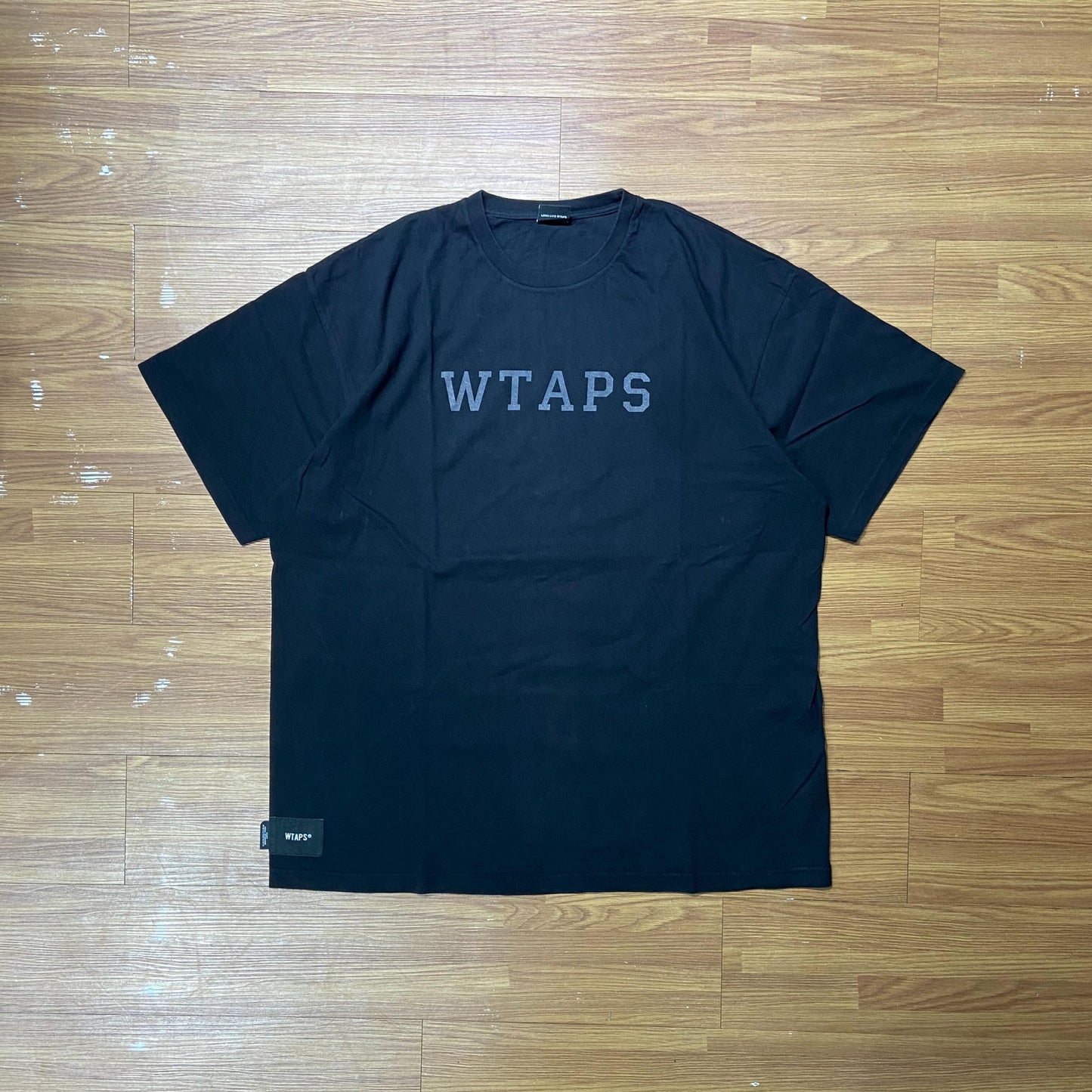 WTAPS COLLEGE SS / COTTON. TEE (Made in Japan) Black (Display Item)