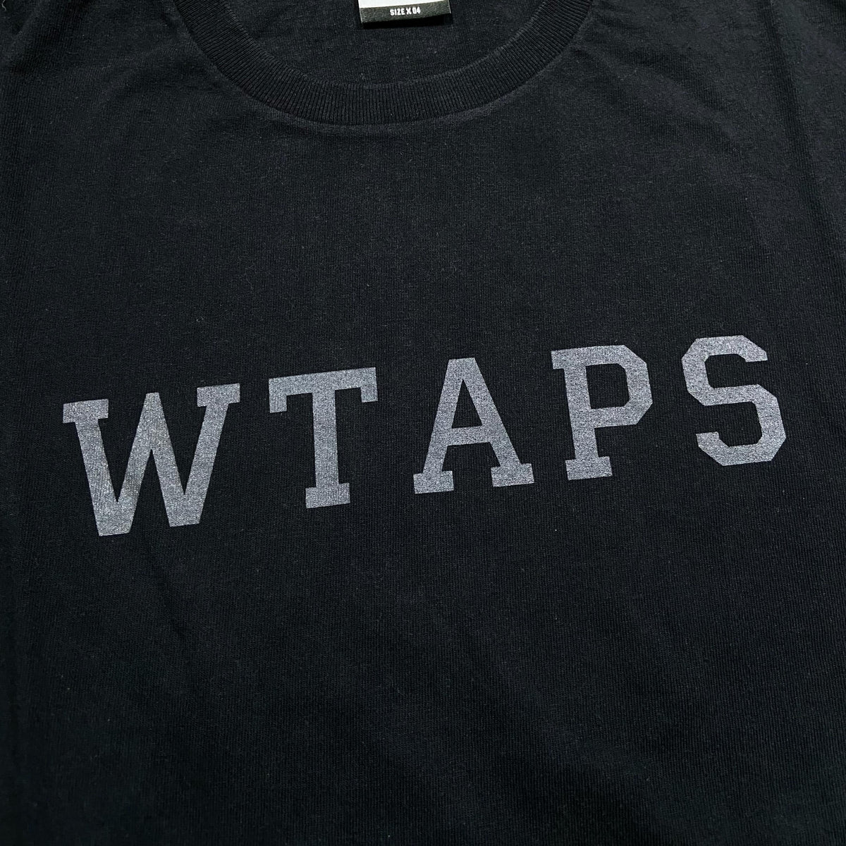 WTAPS COLLEGE SS / COTTON. TEE (Made in Japan) Black (Display Item)