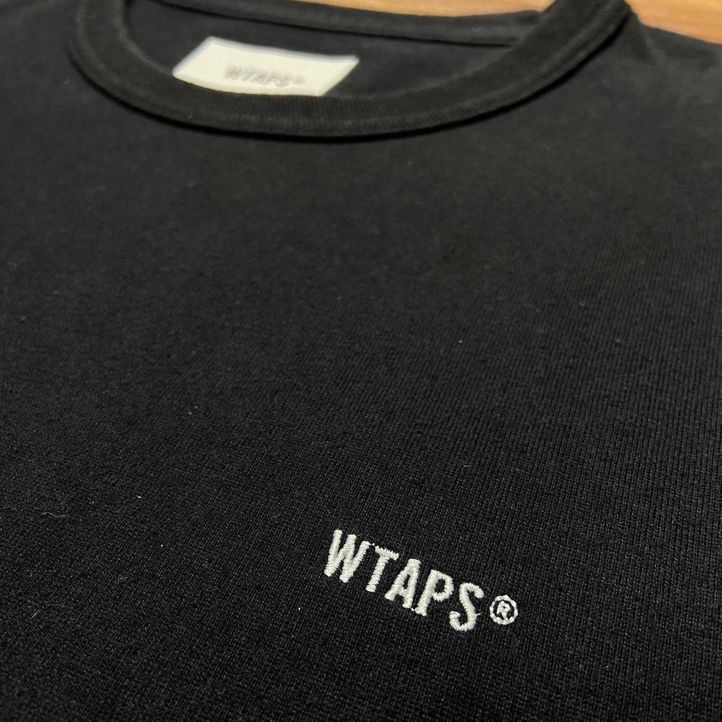 WTAPS STENCIL LS / COTTON. WTVUA (Made in Japan) Black (Display Item)