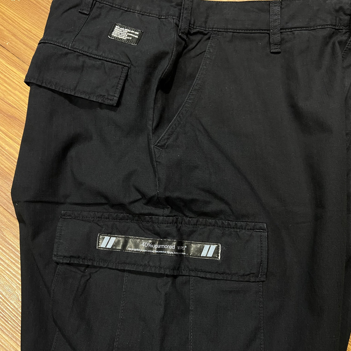 WTAPS MILT9602 CARGO TROUSERS / COTTON. RIPSTOP (Made in Japan) Black (Display Item)