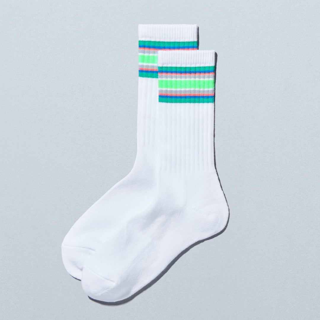 (日版) Family Mart Convenient Store Long Crew Socks 2026 Spring Color White / Black 木村拓哉 著用長襪