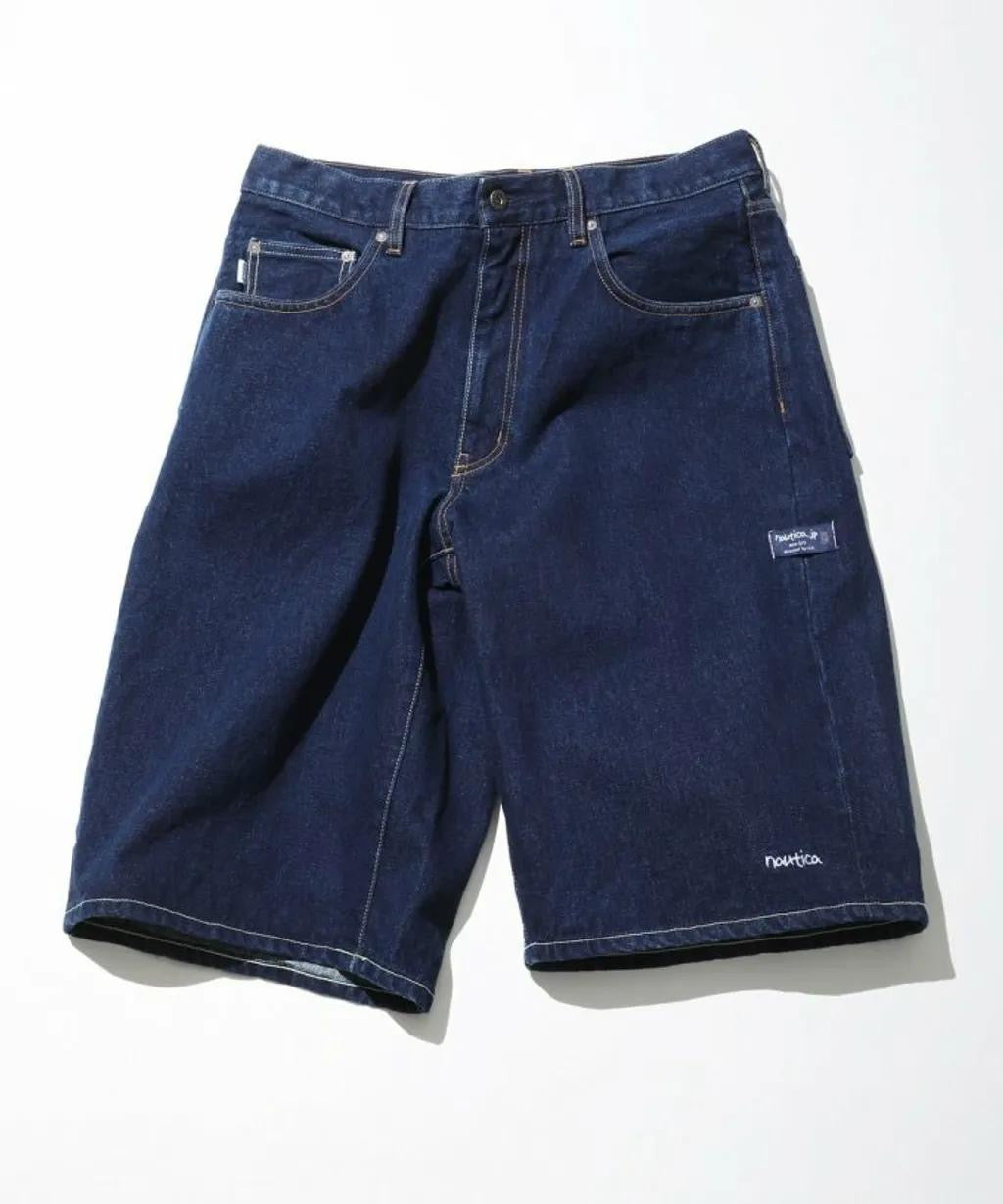 Nautica JP Basic 5-Pocket Denim Shorts Navy / Double Knee Denim Painter Shorts Light Blue