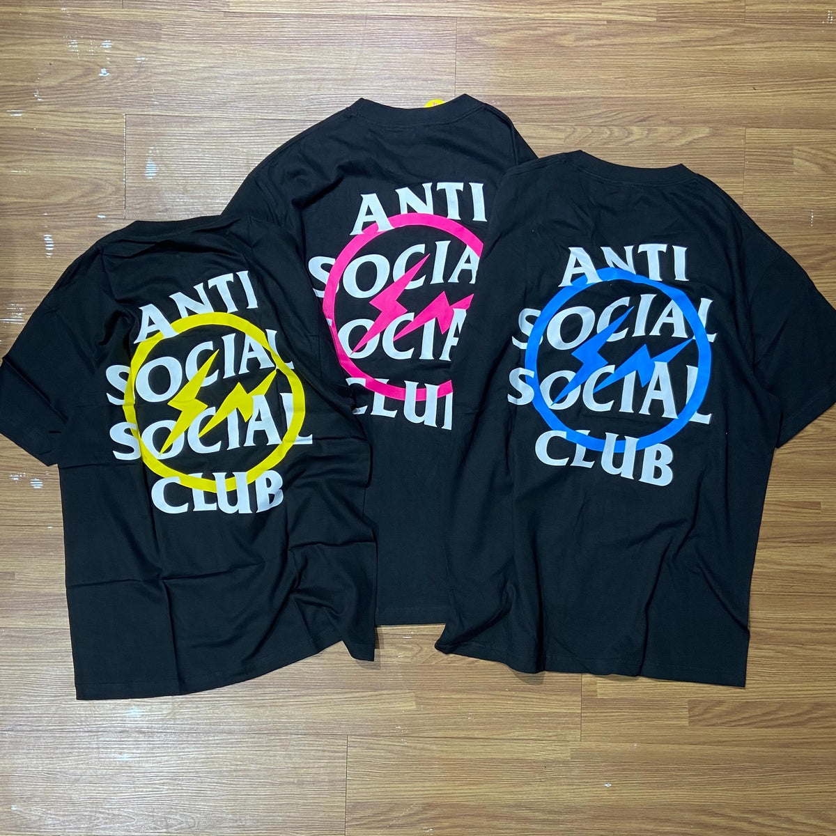 Anti Social Social Club ASSC x Fragment Bolt Tee Black (Made In USA)