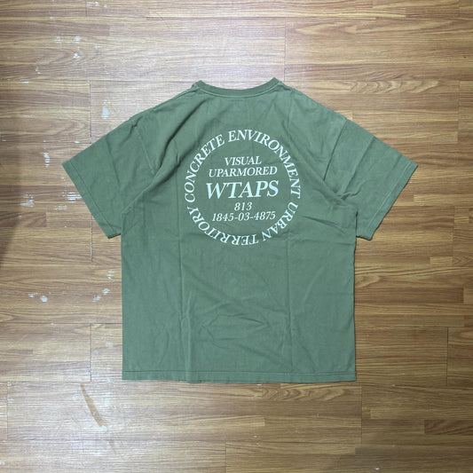 WTAPS INGREDIENTS CIRCLE SS / COTTON TEE (Made in Japan) Olive Drab (Used)