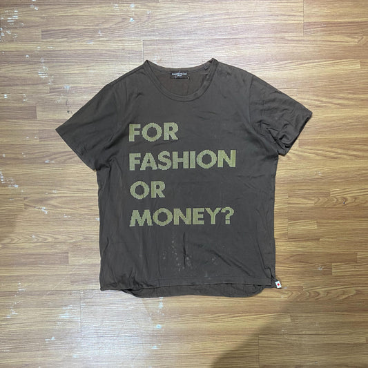 Mastermind Japan Fashion or Money Tee (Vintage Design) Brown (Used)