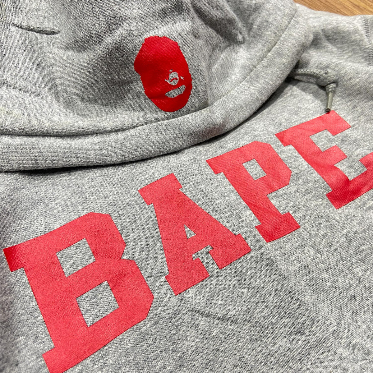 A Bathing Ape (BAPE) Spell Out Hoodie Grey