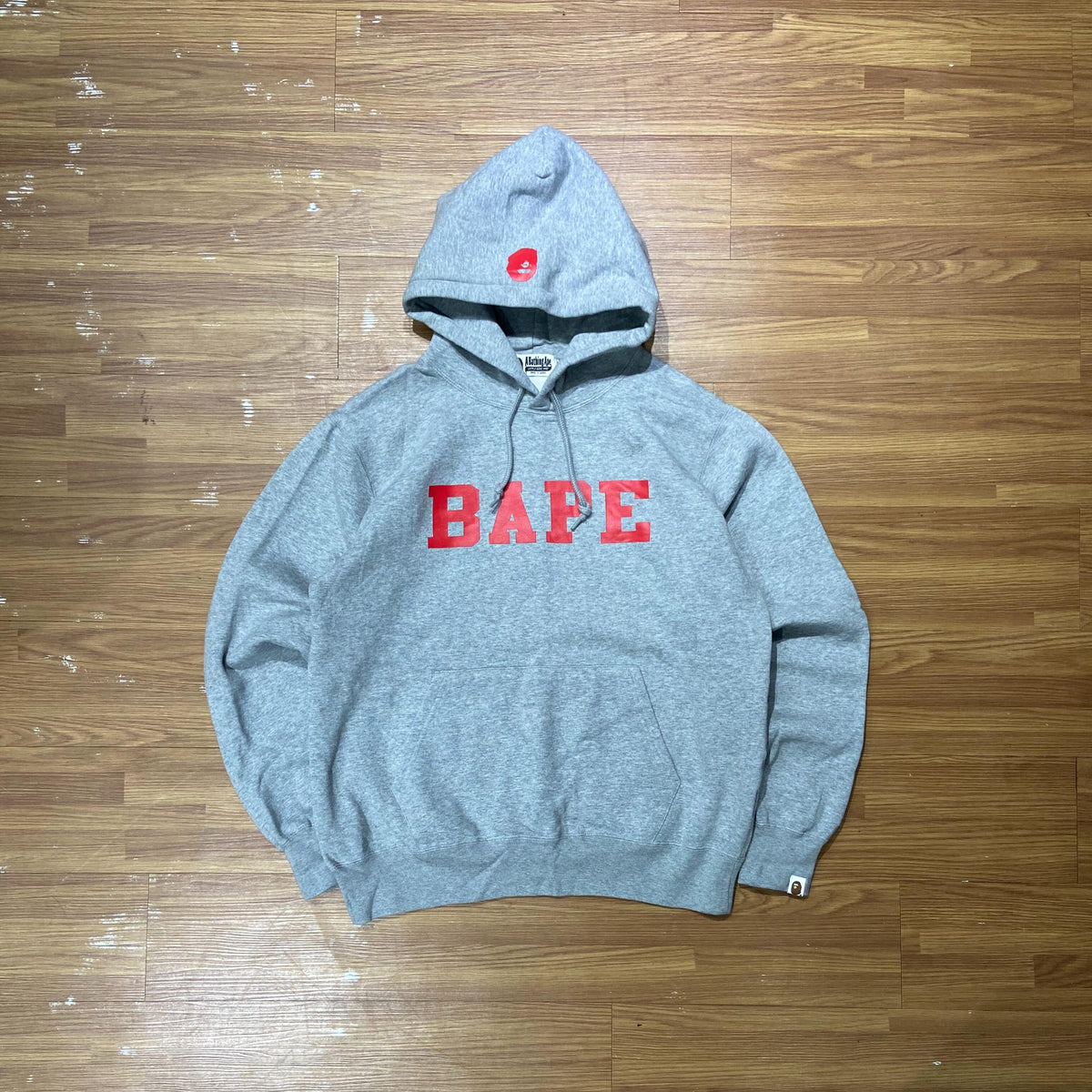 A Bathing Ape (BAPE) Spell Out Hoodie Grey