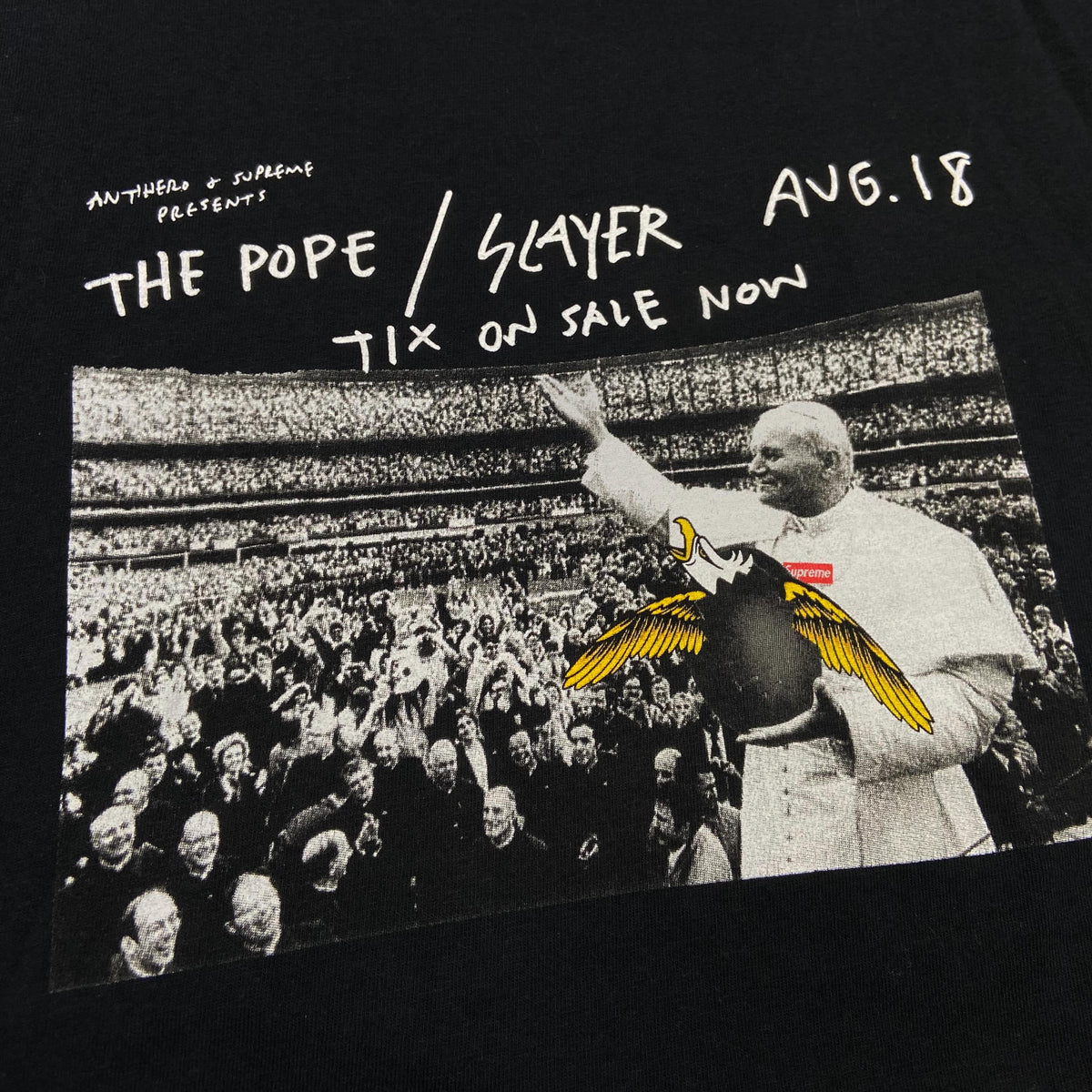 Supreme Antihero Pope Tee (Made in USA) Black (Display Item)