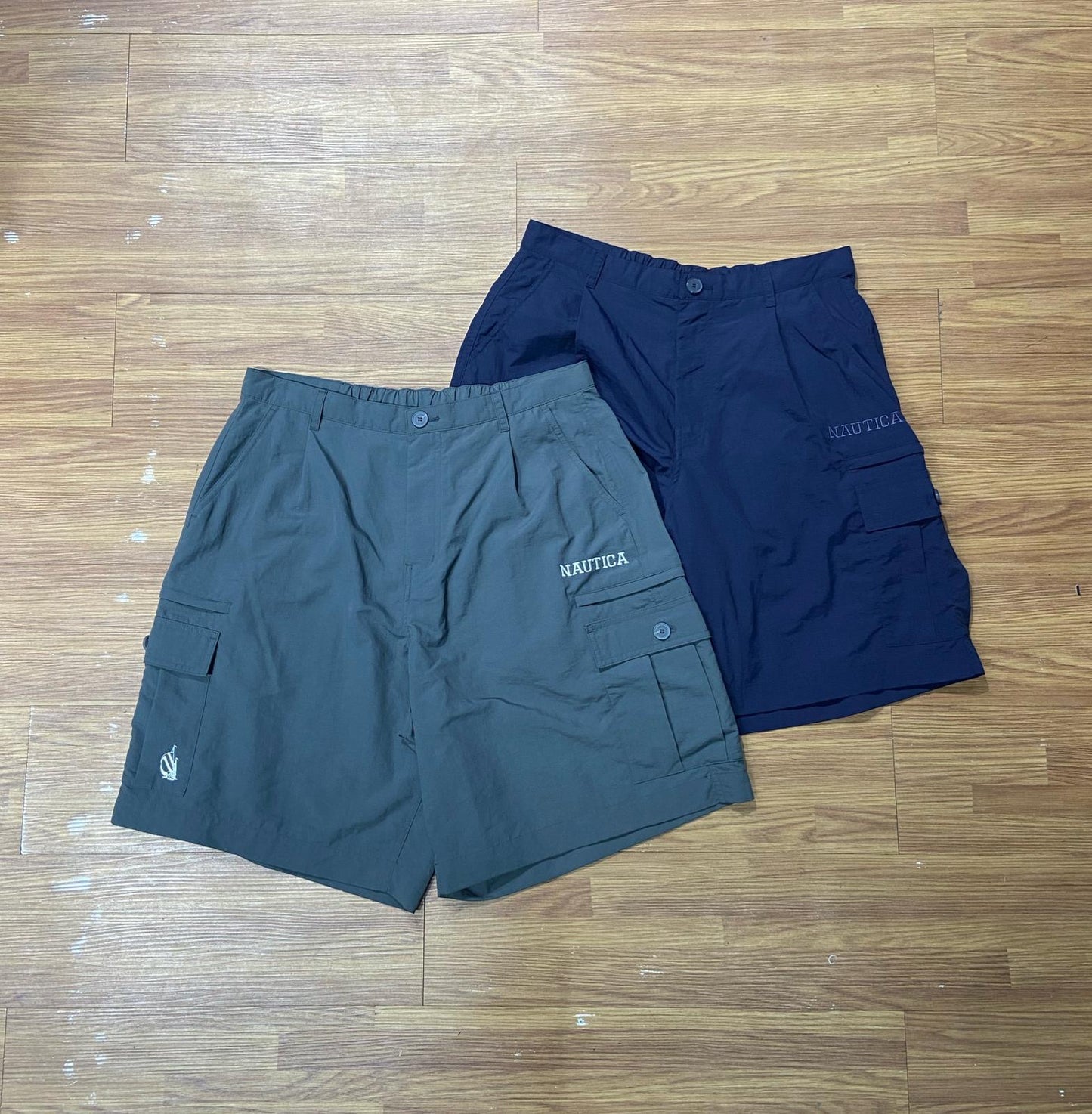Nautica KR Utility Cargo Shorts Charcoal Grey Navy