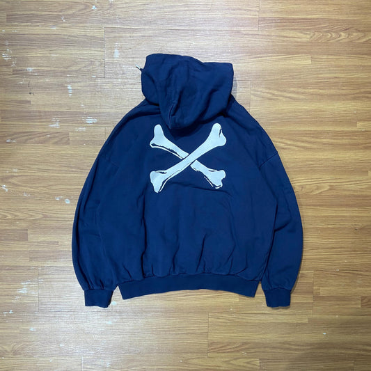 WTAPS CROSSBONES HOODY / COTTON. SWEAT (Made in Japan) Navy (Display Item)