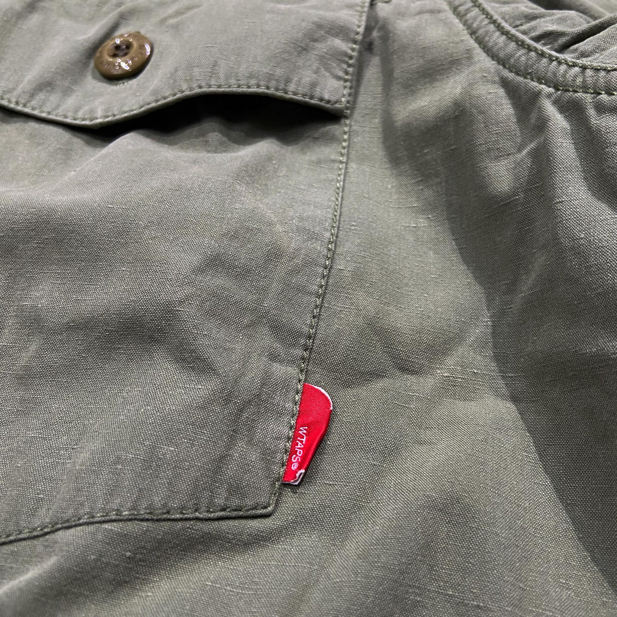 WTAPS BUDS LS SHIRT JACKET / COTTON. CANVAS (Made in Japan) Olive Drab (Used)