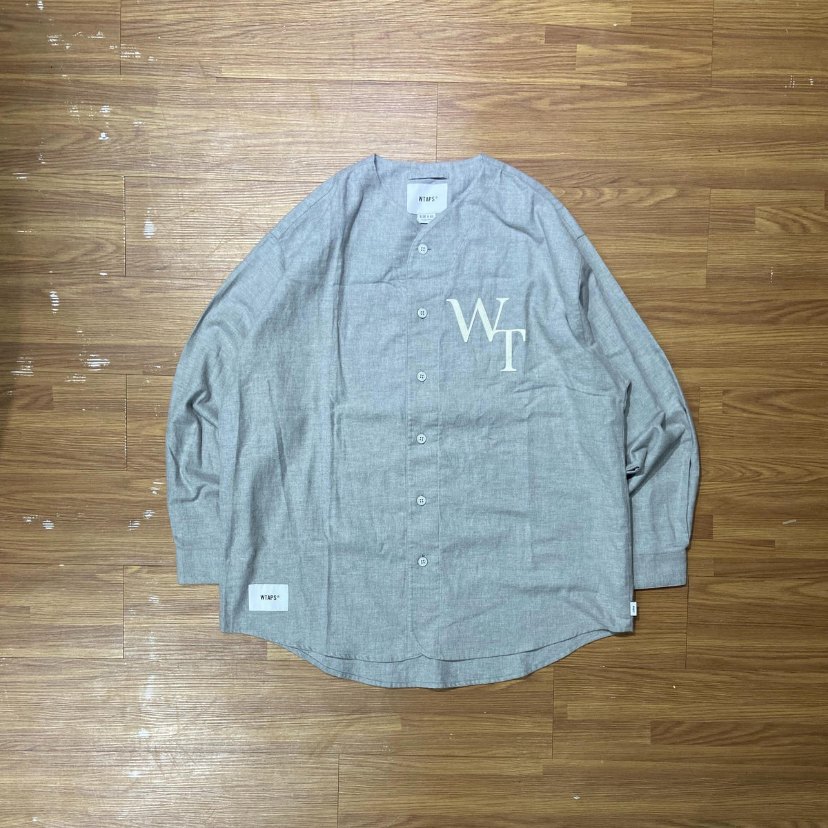 WTAPS LEAGUE LS / COTTON. TWILL (Made in Japan) Grey (Display Item)