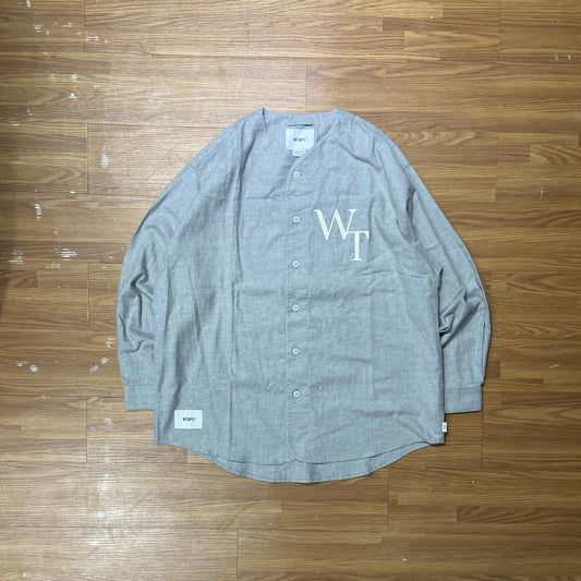 WTAPS LEAGUE LS / COTTON. TWILL (Made in Japan) Grey (Display Item)