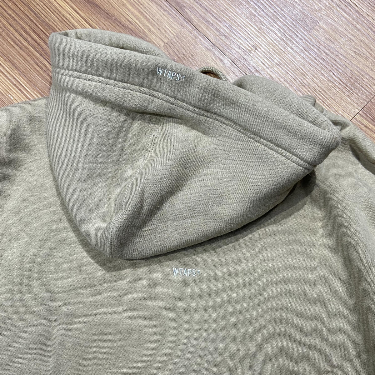 WTAPS BLANK ZIP HOODED JACKET / COTTON. FLEECE (Made in Japan) Beige Olive (Display Item)