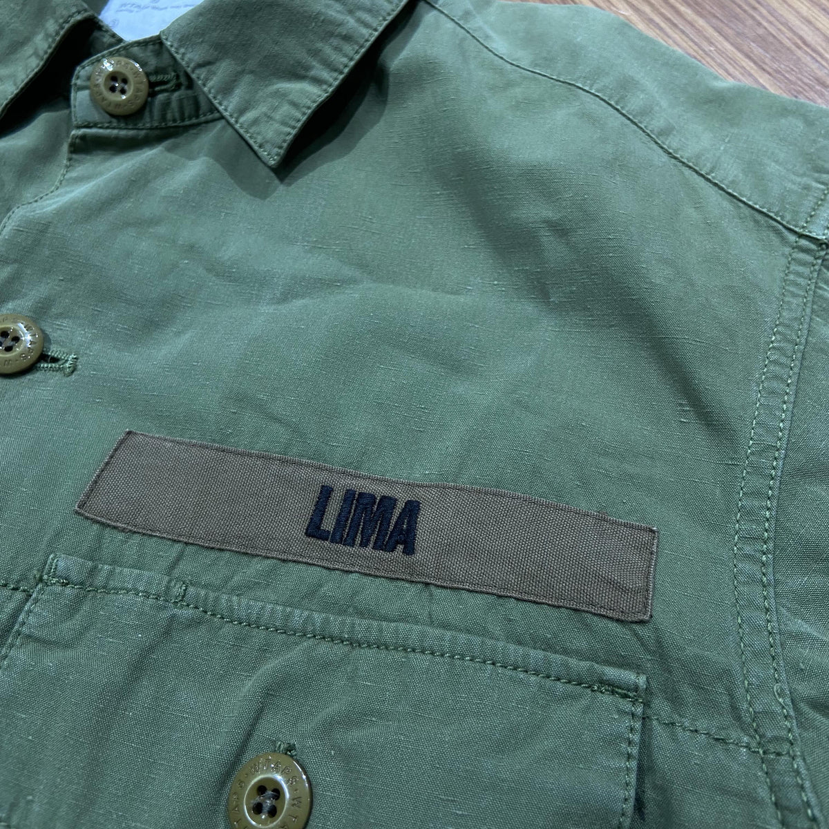 WTAPS BUDS LS SHIRT JACKET / COTTON. CANVAS (Made in Japan) Olive Drab (Used)