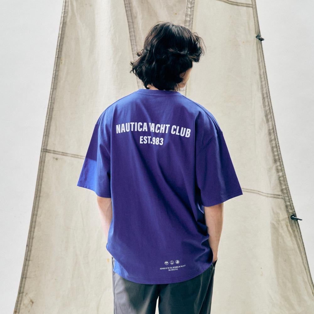 Preorder 預訂 Nautica KR Yacht Club Lettering Tee SS Dark Grey White Blue