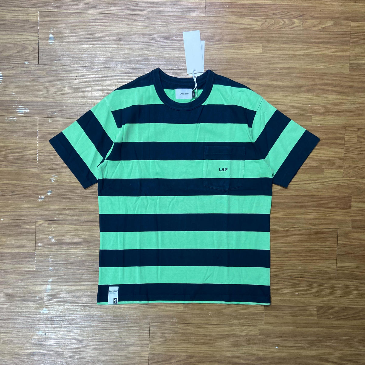 Laprima Stripe Pocket Tee SS Green
