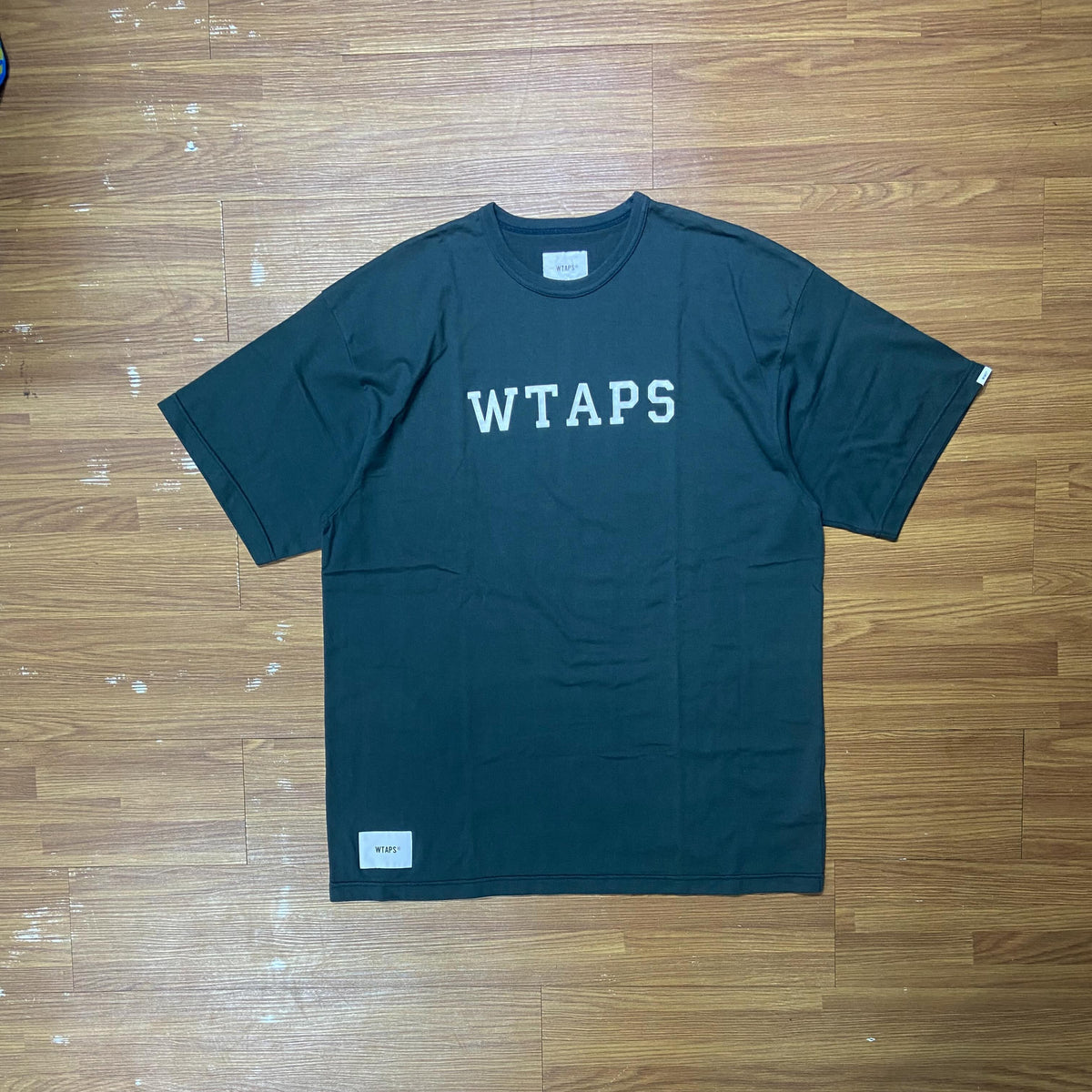 WTAPS COLLEGE SS / COTTON. TEE (Made in Japan) Dark Green (Used)
