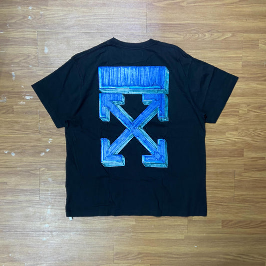 OFF-WHITE c/o VIRGIL ABLOH™ Blue Marker Arrows Tee SS (Made in Portugal) Black (Used)