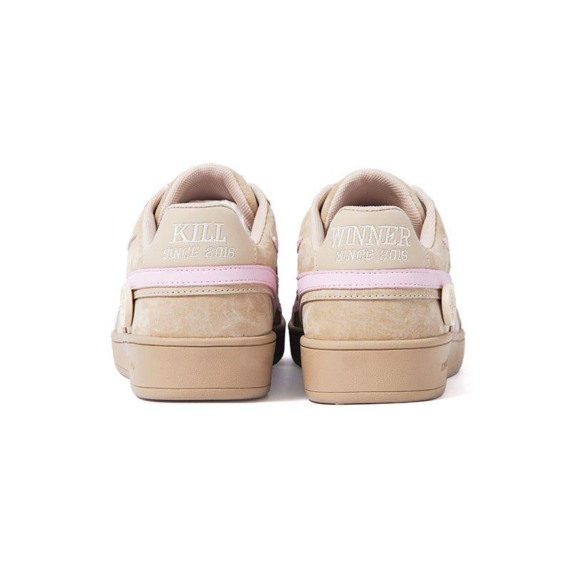 預訂 Preorder 韓國大熱 Killwinner 蕾絲花邊 緞帶 長舌 徳訓鞋 卡其粉 German Trainer Khaki Pink
