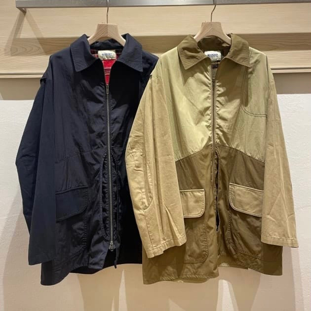 Beams Boy JP Hunting Detail Big Coat Olive x Beige (Used)