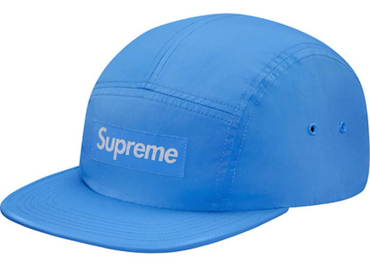 Supreme Printed 3M Reflective Logo Camp Cap Light Blue
