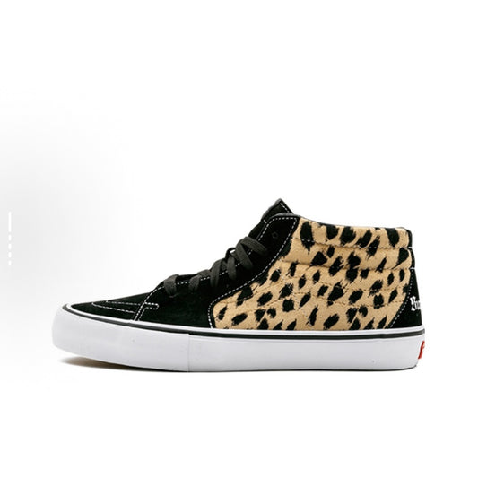 Supreme x Vans SK8 Mid Velvet Leopard Black VN0A347UOPM