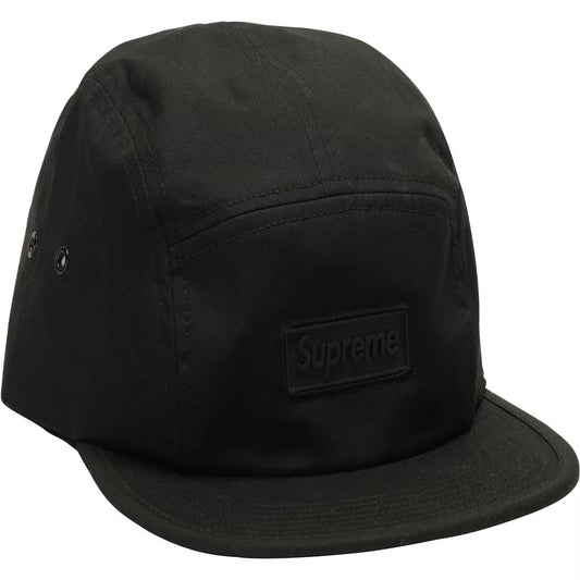Supreme SS17 Rubber Logo Camp Cap Black