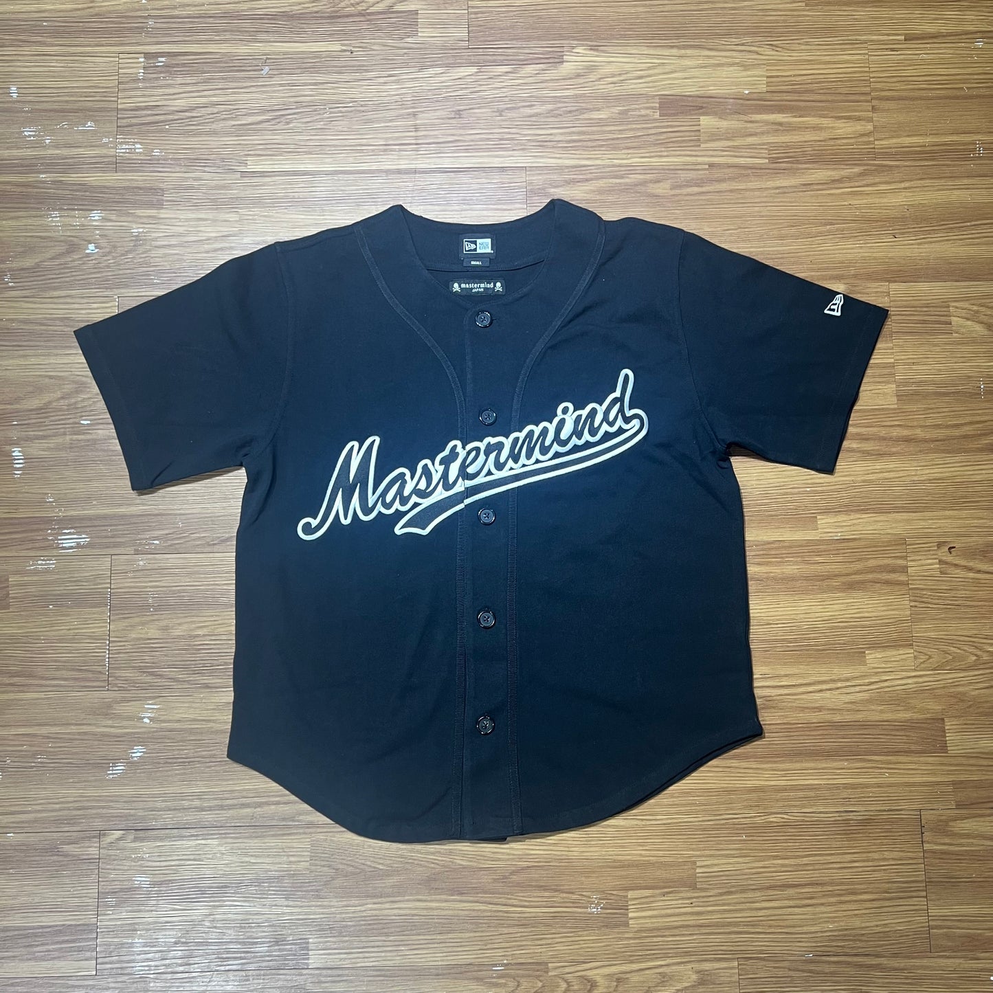 Mastermind Japan MMJ x New Era Heavyweight Cotton Baseball Shirt MMJ Script MJ26C16-SH003