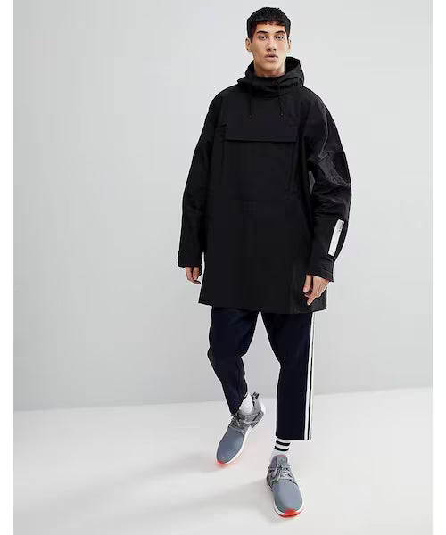 Adidas Originals NMD Oversized Pullover Jacket Black CE1580 黑色有帽防風外套